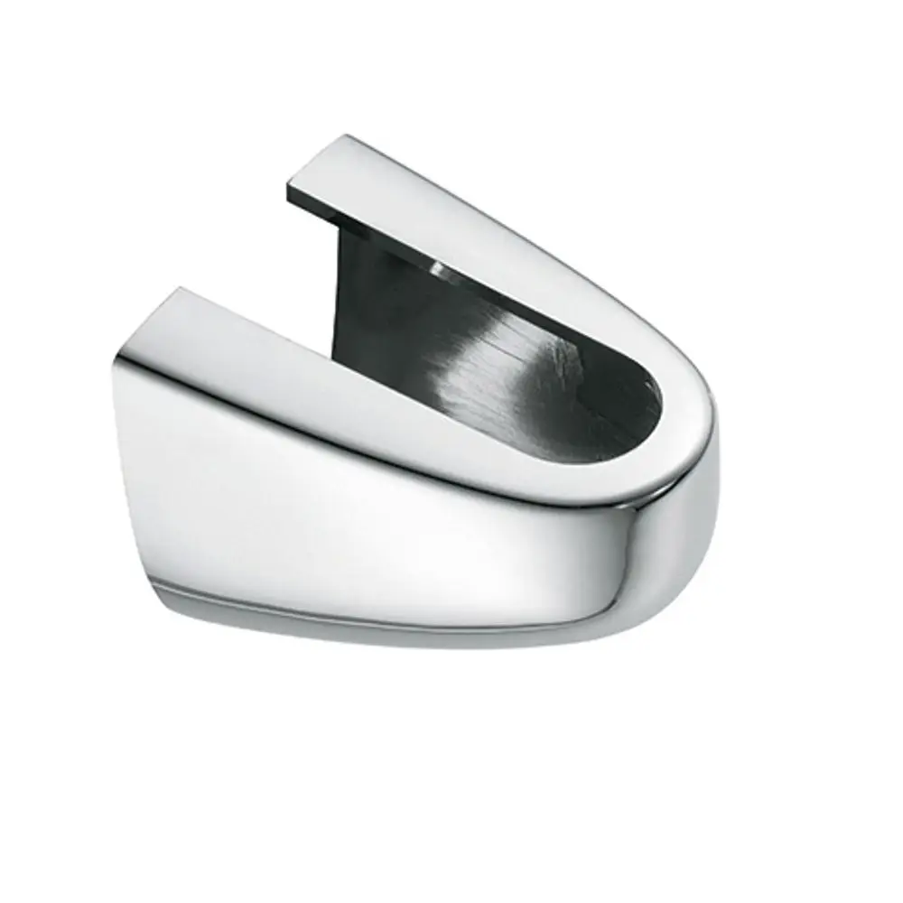 Chromfarbener Wandhalter, geeignet als Ersatzteil von Kludi, mit einer offenen Fassung für die Montage an der Wand.